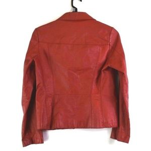 Wilsons Leather Maxima Women Red Leather Jacket -L